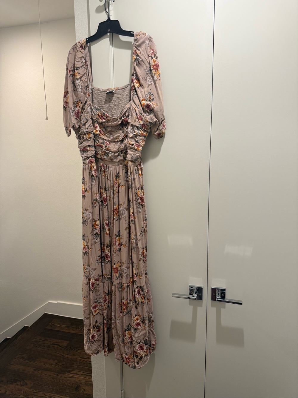 ARULA Floral Maxi Dress in Blush Pink